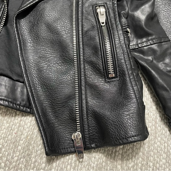 Blank NYC Women’s Faux Leather Black Moto Jacket Size XS - Picture 15 of 15